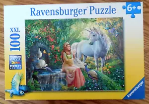 Rompecabezas de 100 piezas Ravensburger XXL ""Princesa y unicornio"" para mayores de 6 años - Imagen 1 de 4