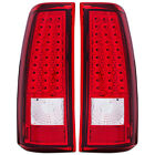 LED Tail Lights For 2003-2006 Chevy Silverado Brake Lamps RED W/ Chrome