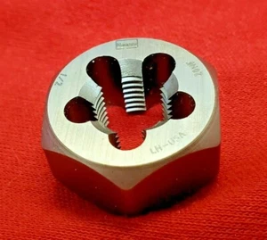 Temporarily Unavailable 1/2-20 X 1-1/16" NF Hex Die Irwin Hanson 7745 LEFT HAND - Picture 1 of 5
