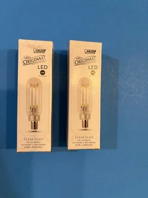 2-Feit Electric acre T8 E12 (Candelabra) LED Bulb Soft White 40 Watt Equivalence - Image 1 of 3