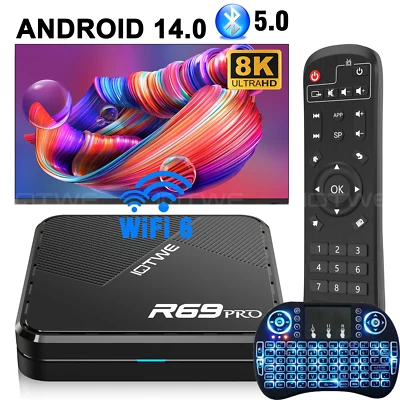 Smart TV BOX Android14 8K Ultra 128GB 1000M Dual WIFI Media Player Octa Core HDR - Bild 1 von 4