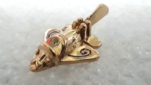24 KT GOLD ÜBER STERLINGSILBER ANTIKE MAYA FLUGZEUG ANSTECKNADEL - Bild 1 von 10