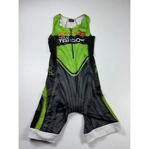 Epix Triathlon Suit Team TriDoc Sleeveless Green Black Cycling Run Race - Picture 1 of 5