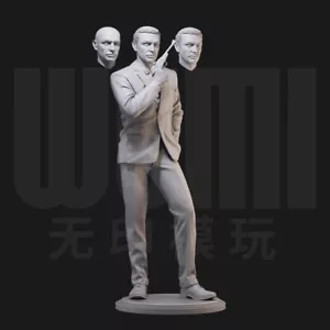 Modellino statua esposizione bambola action figure scena uomo Sean Connery miniatura 1/18 - Foto 1 di 3