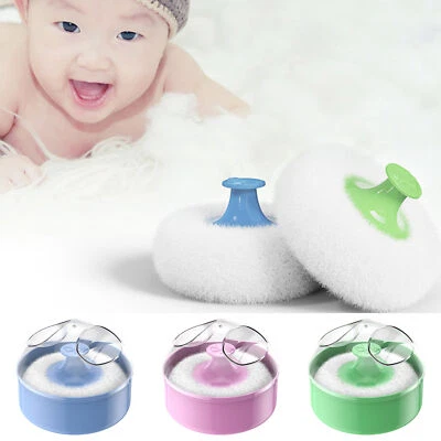 Baby-Talkum-Puderquaste mit Box-Behälter, weicher Puderquaste für das Gesicht - Bild 1 von 4