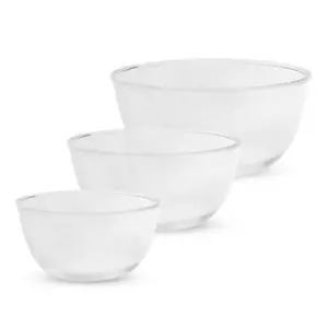 Glass Mixing Bowls - Set of 3 Oven Bowl Cooking Bowls Dishwasher Safe M&W - Picture 1 of 5