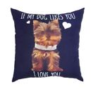 New Black Pillow If My Dog Likes You I Love You Yorkshire Terrier Yorkie puppy
