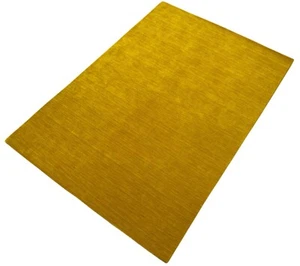Gold Gabbeh Carpet 100% Wool Oriental Handwoven Loom Bridge G-630 - Picture 1 of 6