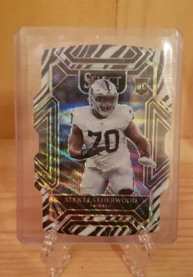 2021 Panini Select Zebra Die-cut Alex Leatherwood RC - Image 1 of 2