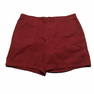 Pantalones cortos chinos Eddie Bauer para mujer rojos de tiro alto talla 14 Foto 1 de 4