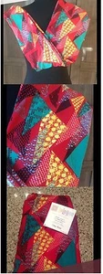 LuLaRoe RED GREEN YELLOW Triangles Dots Leggings OS One Size UNICORN NeW - Picture 1 of 1