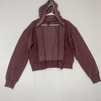 90 градусов женщин полный молнии куртка с капюшоном хлопок комфорт Виндзор вино размер M новый - Изображение 1 из 4