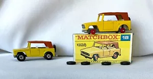 LESNEY MATCHBOX SERIES 1969, #18 FIELD CAR- RED HUBS-W/BOX plus SUPERFAST CAR - Picture 1 of 10