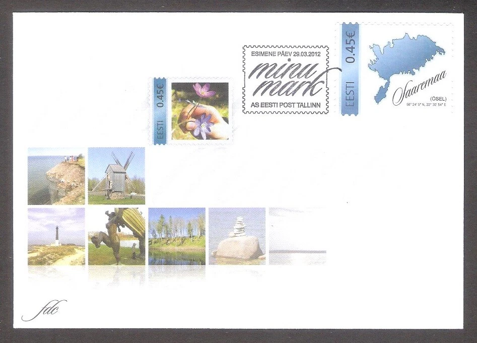 Saaremaa, Lighthouse, Windmill 2012 Estonia  stamp FDC Mi 724 - Image 1 of 1