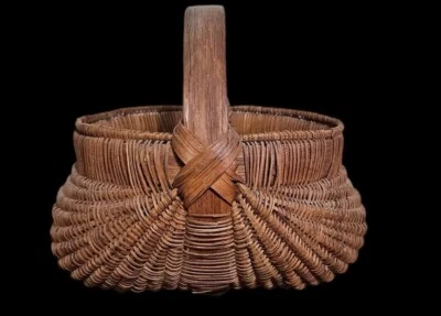 Cesta miniatura sureña del siglo XIX canasta temprana de Carolina del Norte #2 canasta de huevos Foto 1 de 4