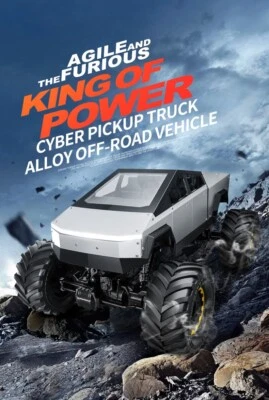 Tesla RC Car 4WD Off-Road Alloy High-Speed Toy Truck - Big Size - Image 1 of 4