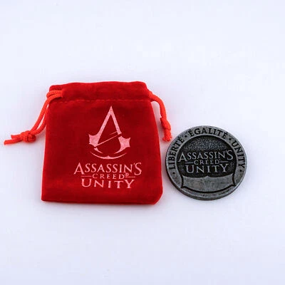 2014 Loot Crate Ubisoft Assassin's Creed IV Unity Coin Token & Pouch Exclusive - Image 1 of 2