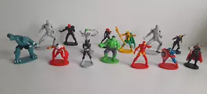 14 Marvel figures cake toppers Hulk Abomination Thor Loki Iron Man Avengers lot - Picture 1 of 10