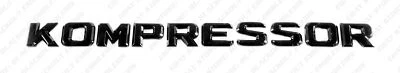 Black Boot Trunk Lid Badge Emblem for Mercedes-Benz AMG C-Class W202 Kompressor - Image 1 of 4
