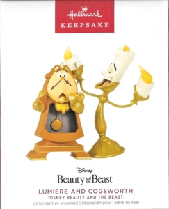 Hallmark Keepsake 2023 Lumiere and Cogsworth Beauty and the Beast Limited Ed NEW - Picture 1 of 2