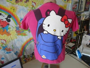 T-shirt rosa double face zaino Hello Kitty vintage taglia S - Foto 1 di 5
