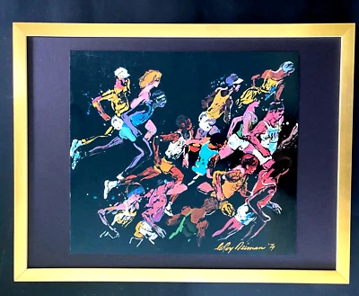LEROY NEIMAN + MARATÓN + CIRCA AÑOS 70 + IMPRESIÓN FIRMADA ENMARCADA Foto 1 de 3