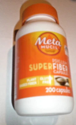 Metamucil Super Fiber Psyllium 200 Cápsulas Fibra Vegetal Sin Gluten Foto 1 de 3