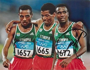 Sileshi Sihine Autogramm - Äthiopischer Langstreckenläufer Olympia 2004 - Bild 1 von 2