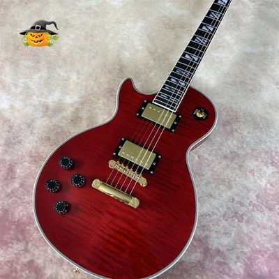 Professional Left-Handed LP Electric Guitar in Red with Gold Plated Hardware - Image 1 of 4