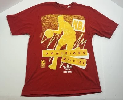 Camiseta Adidas Atlanta Hawks Dominique Wilkins vermelha NBA basquete média/grande - Imagem 1 de 4