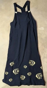 Vintage Dawn Joy Jumper Overall Dress Fish Pattern Sz 18 - Picture 1 of 6