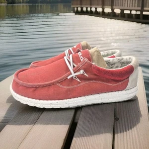 Herren Hey Dude Wally Flow Pommeranian Rot Schuhe Größe 12 - Bild 1 von 6