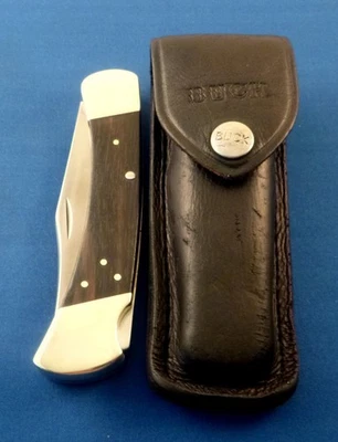 RARE! BUCK 110 2 dot 4 pin Pocket Knife USA MINT! 1974-77 Buck leather sheath - Image 1 of 4