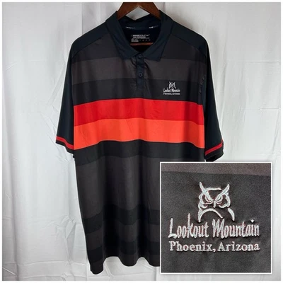 Nike Golf Tour Performance Dri-FIT Polo Shirt Striped Mens XXL Lookout Mountain - Image 1 of 4