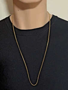 Vintage 13g Solid Gold Cuban Link Estate Chain Necklace 29 inches - Picture 1 of 5