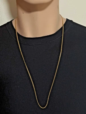 Vintage 13g Solid Gold Cuban Link Estate Chain Necklace 29 inches - Image 1 of 4