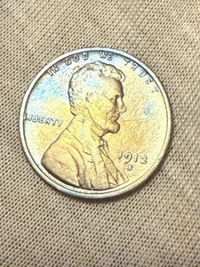 1912-S LINCOLN WHEAT CENT PENNY XF/AU FULL WHEAT LINES CIRCULATED ORIGINAL! - Picture 1 of 4