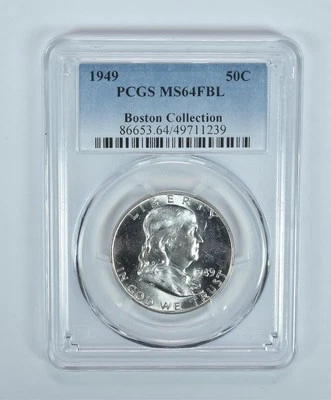 1949 Franklin Half Dollar Boston Collection MS64 FBL PCGS Blue Label - Image 1 of 4