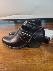 Frye and Co Berlyn Stacked Heel Booties Womens Black Size 7M - Picture 1 of 20