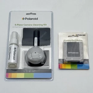 Polaroid 5-Piece Camera Cleaning Kit & Memory Card Wallet - NEW - Picture 1 of 4