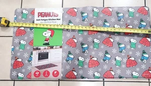 Weihnachten PEANUTS Snoopy Neu XL Anti-Ermüdung Küchenmatte 20” x 39”  - Bild 1 von 7