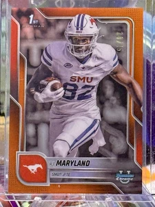 Bowman University 2025 cromo RJ Maryland #153 refractor naranja/25 SMU - Imagen 1 de 2