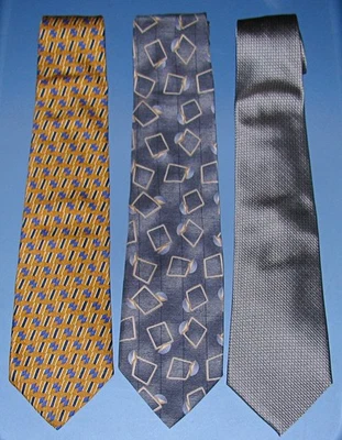 3 Corbatas Geoffrey Beene Muy Bonitas Elegantes de Seda Geométricas ENVÍO GRATUITO *A13 Foto 1 de 4