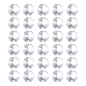 K9 Crystal Octagon Beads 2 Holes Pendants, 30 Pack 18mm, Clear - Picture 1 of 7
