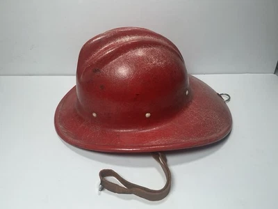 De colección E.D. Sombrero duro Bullard rojo duro bombero de seguridad 6 5/8 a 7 5/8 Foto 1 de 4