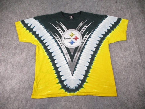 Vintage Pittsburgh Steelers Shirt Mens XXL Yellow Tie Dye NFL Football Y2K 00s Cover