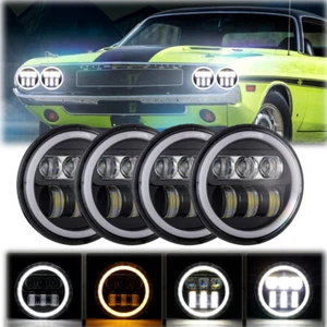 4x Faros LED DRL de haz alto/bajo de 5-3/4" 5,75" para Chevy Impala Corvette Bel Air - Imagen 1 de 12