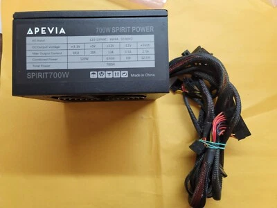 Apevia ATX-SP700W 700W Spirit Switching Power Supply 220v - 110v TESTED - Image 1 of 4