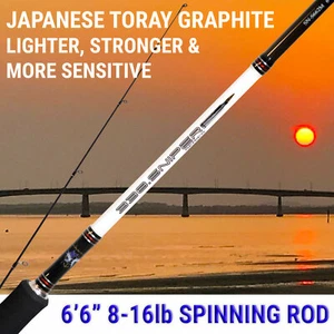 SNIPER 6'6" Spinning Fishing Rod JAPANESE Toray Graphite FUJI Guides & Reel seat - Picture 1 of 12