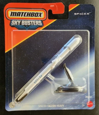 Matchbox Sky Busters 2025 SpaceX Falcon Heavy Diecast Rocket With Stand New - Image 1 of 4